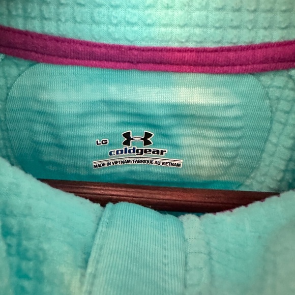 Under Armour Base 2.0 ColdGear Thermal Baselayer Shirt Light Blue Size Large - Picture 2 of 5